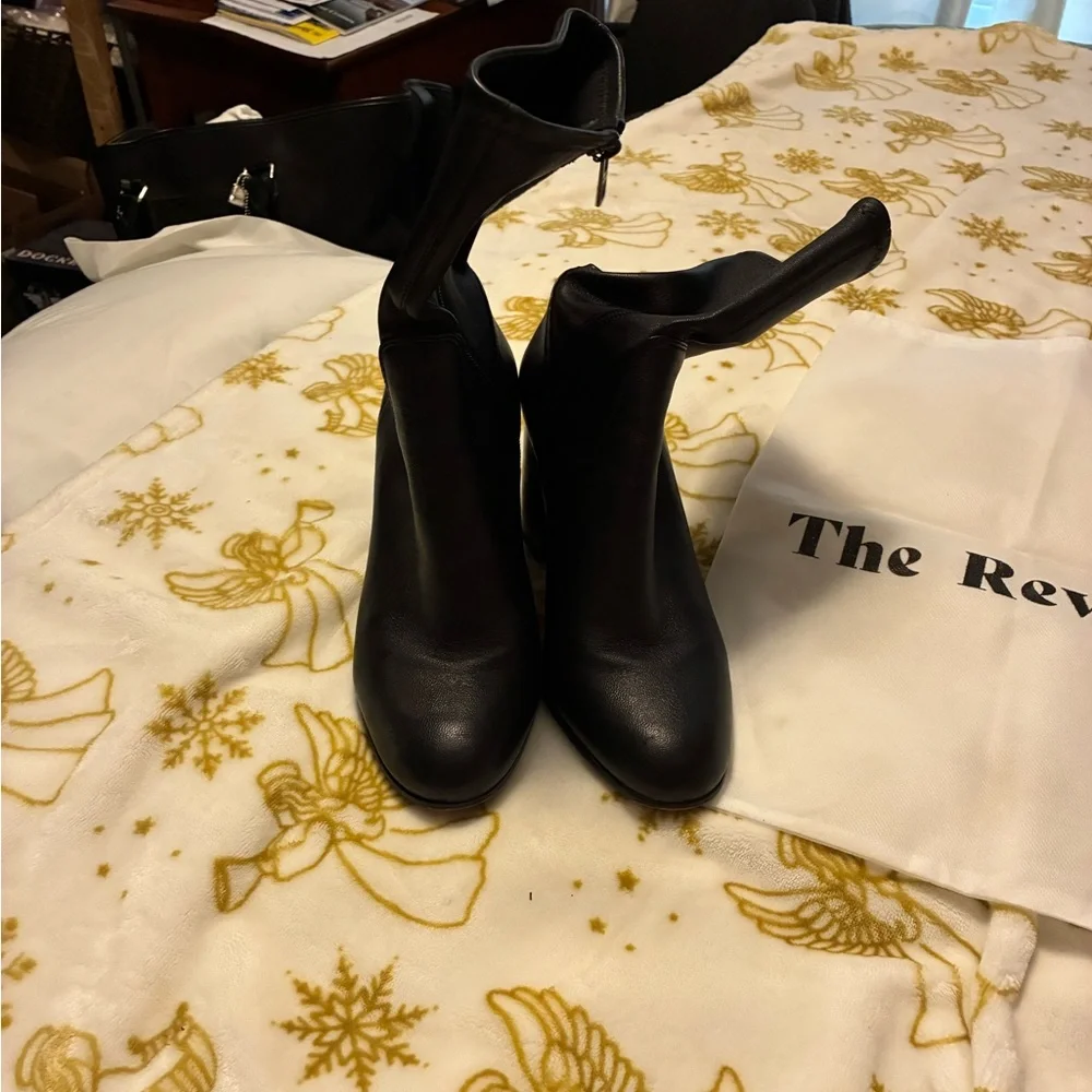 Coach Bond Napa Block Mid Calf Stacked Heels - Picture 8 of 8